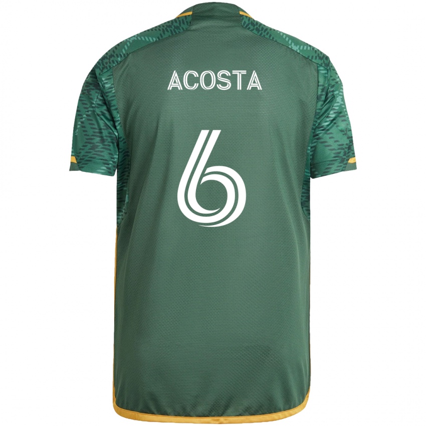 Criança Camisola Bryan Acosta #6 Green Orange Principal 2024/25 Camisa Brasil