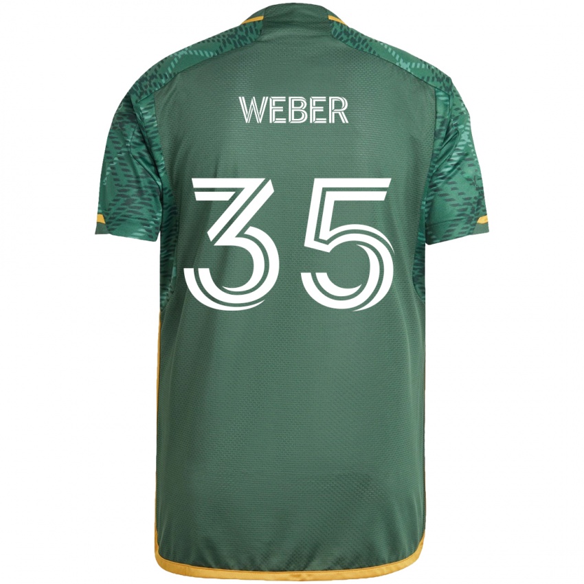 Criança Camisola Tristan Weber #35 Green Orange Principal 2024/25 Camisa Brasil