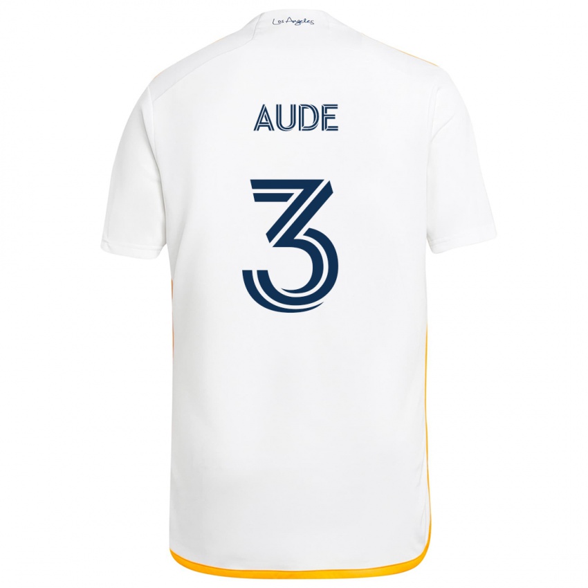 Criança Camisola Julián Aude #3 Branco Amarelo Principal 2024/25 Camisa Brasil