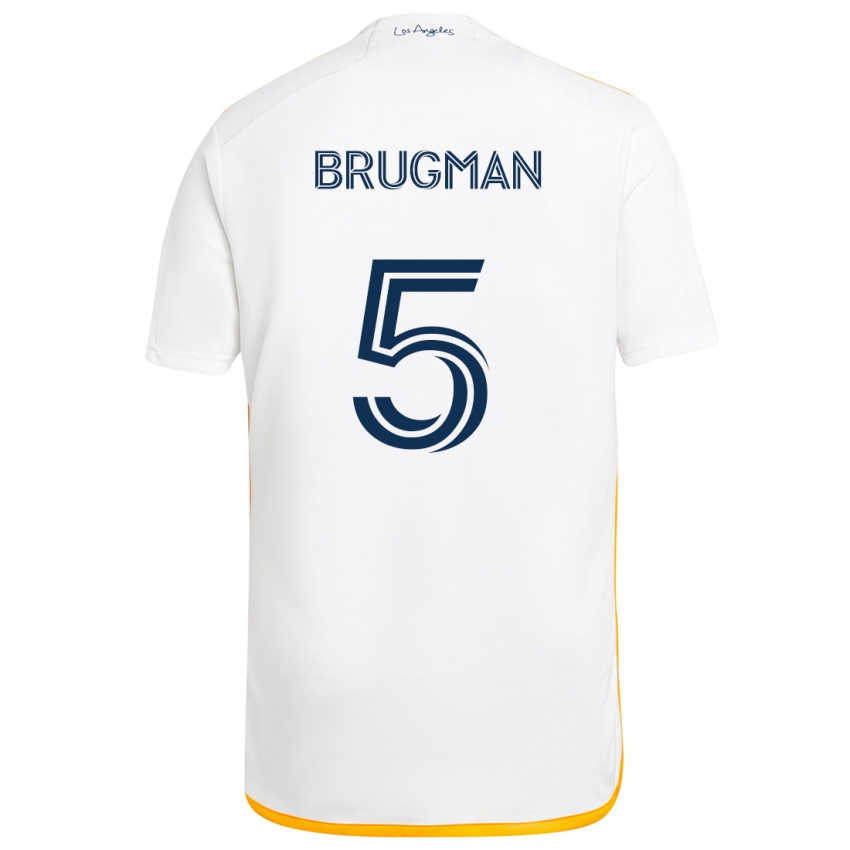 Criança Camisola Gastón Brugman #5 Branco Amarelo Principal 2024/25 Camisa Brasil