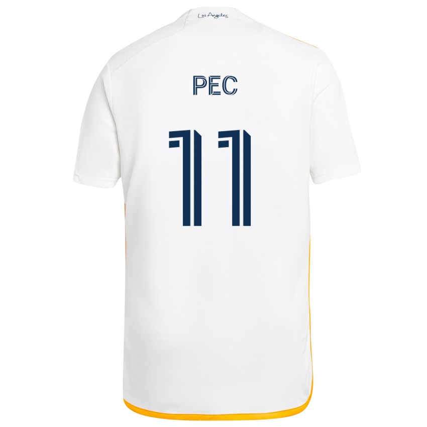 Criança Camisola Gabriel Pec #11 Branco Amarelo Principal 2024/25 Camisa Brasil