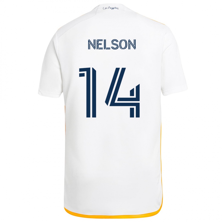 Criança Camisola John Nelson #14 Branco Amarelo Principal 2024/25 Camisa Brasil