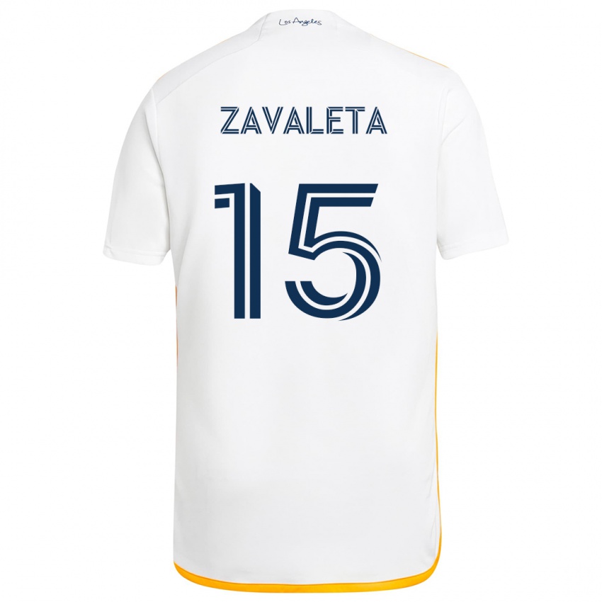 Criança Camisola Eriq Zavaleta #15 Branco Amarelo Principal 2024/25 Camisa Brasil