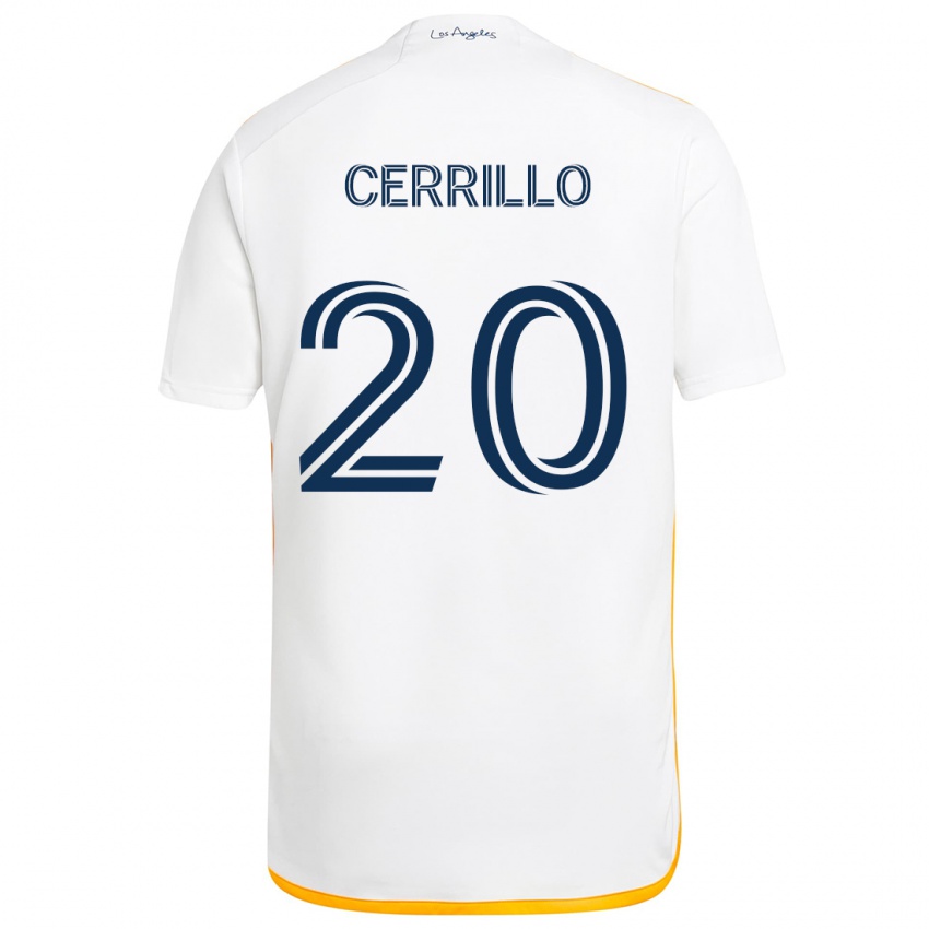 Criança Camisola Edwin Cerrillo #20 Branco Amarelo Principal 2024/25 Camisa Brasil