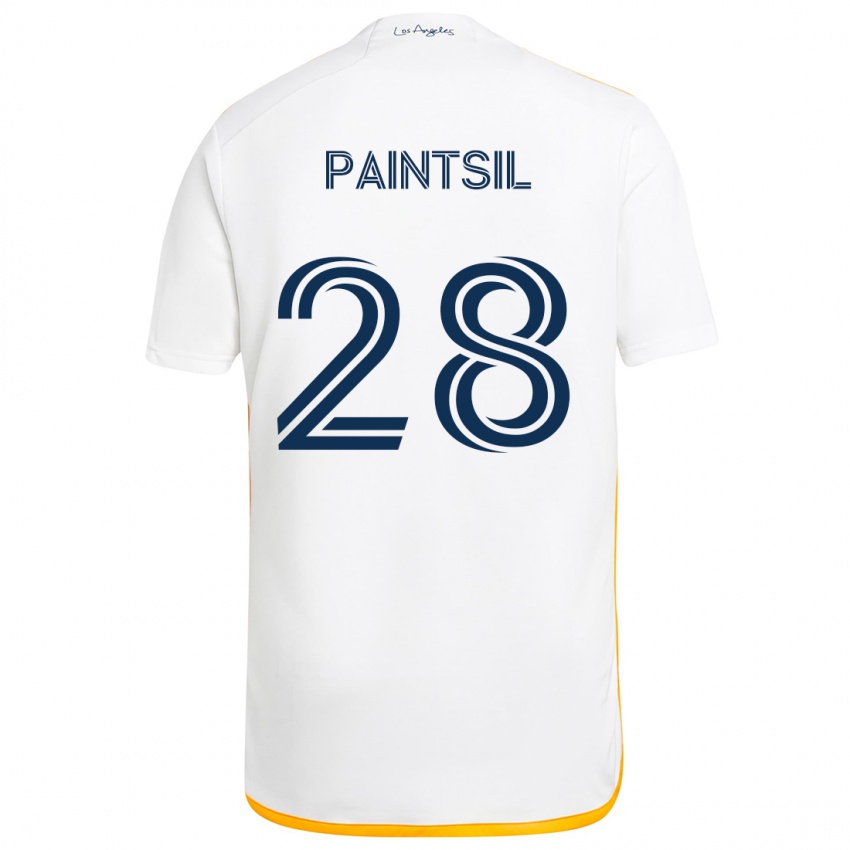 Criança Camisola Joseph Paintsil #28 Branco Amarelo Principal 2024/25 Camisa Brasil