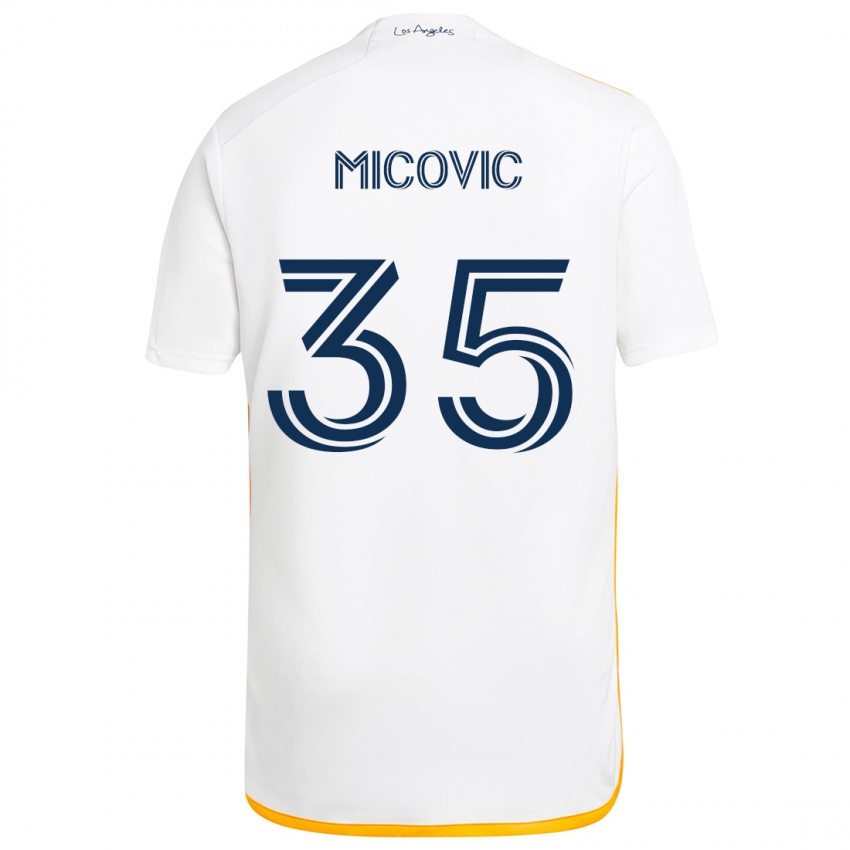 Criança Camisola Novak Micovic #35 Branco Amarelo Principal 2024/25 Camisa Brasil