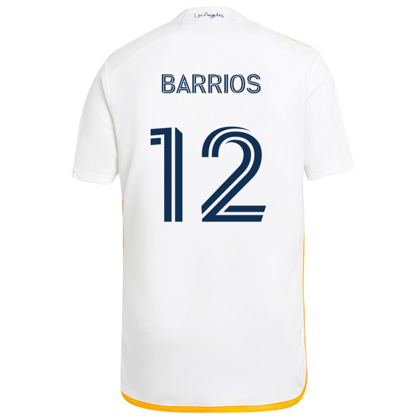 Criança Camisola Michael Barrios #12 Branco Amarelo Principal 2024/25 Camisa Brasil