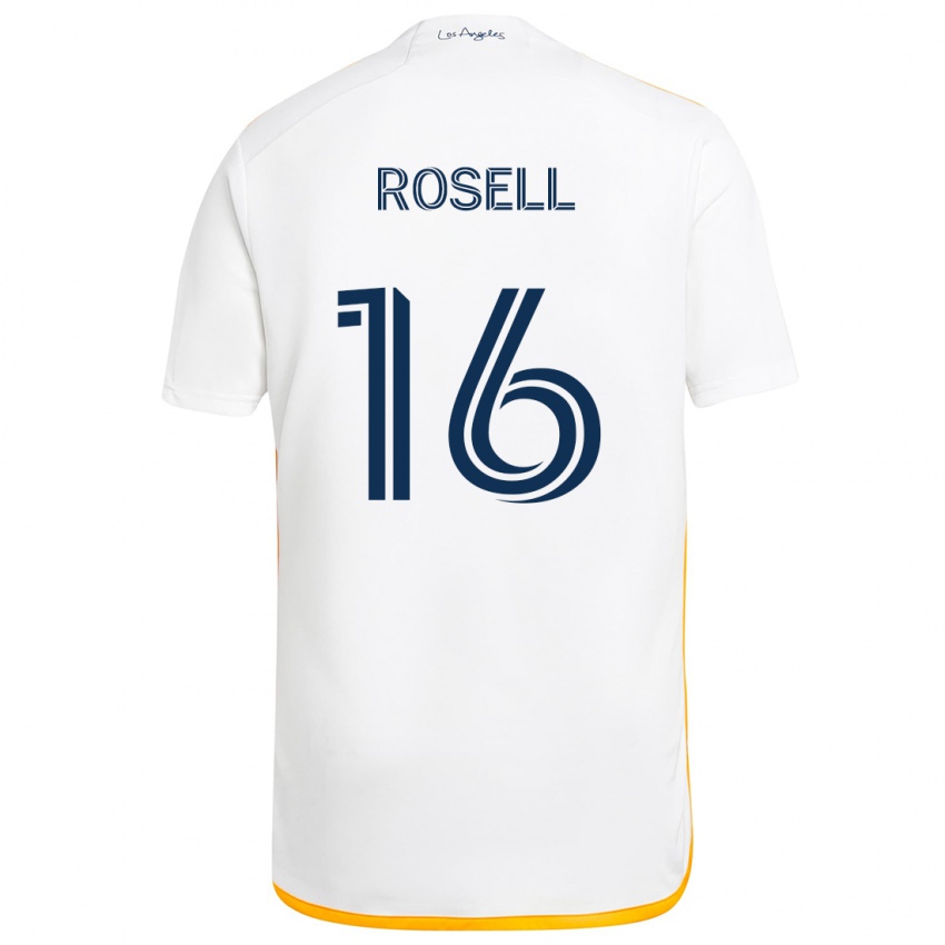 Criança Camisola Uri Rosell #16 Branco Amarelo Principal 2024/25 Camisa Brasil