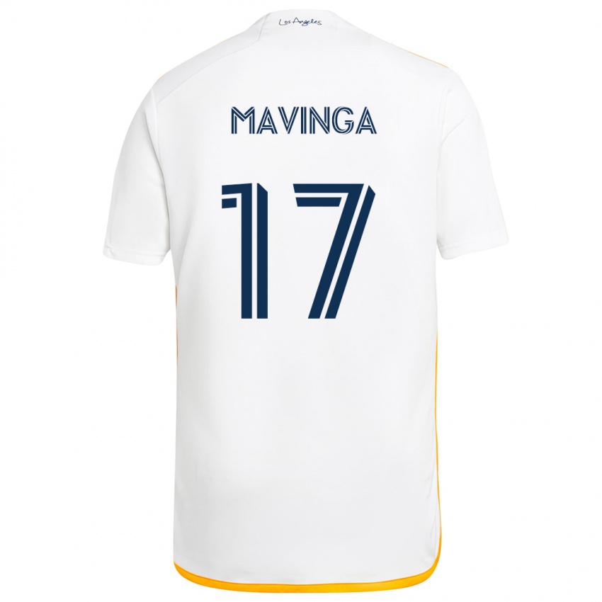 Criança Camisola Chris Mavinga #17 Branco Amarelo Principal 2024/25 Camisa Brasil