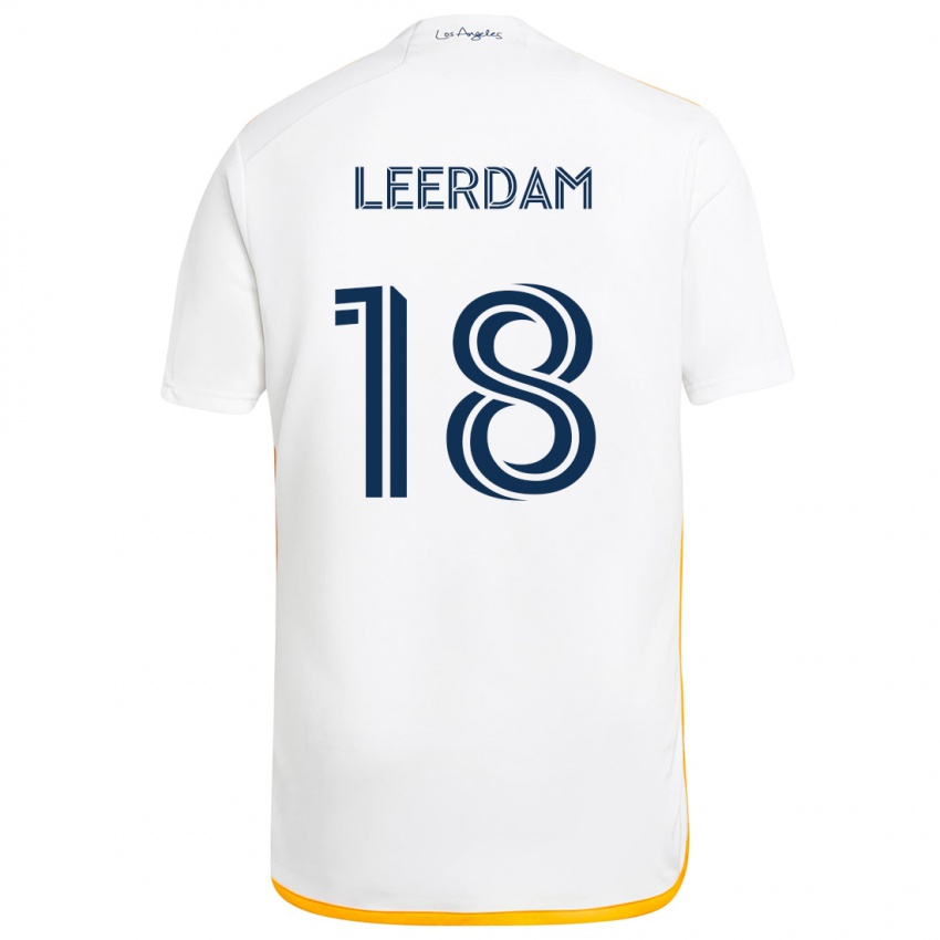 Criança Camisola Kelvin Leerdam #18 Branco Amarelo Principal 2024/25 Camisa Brasil