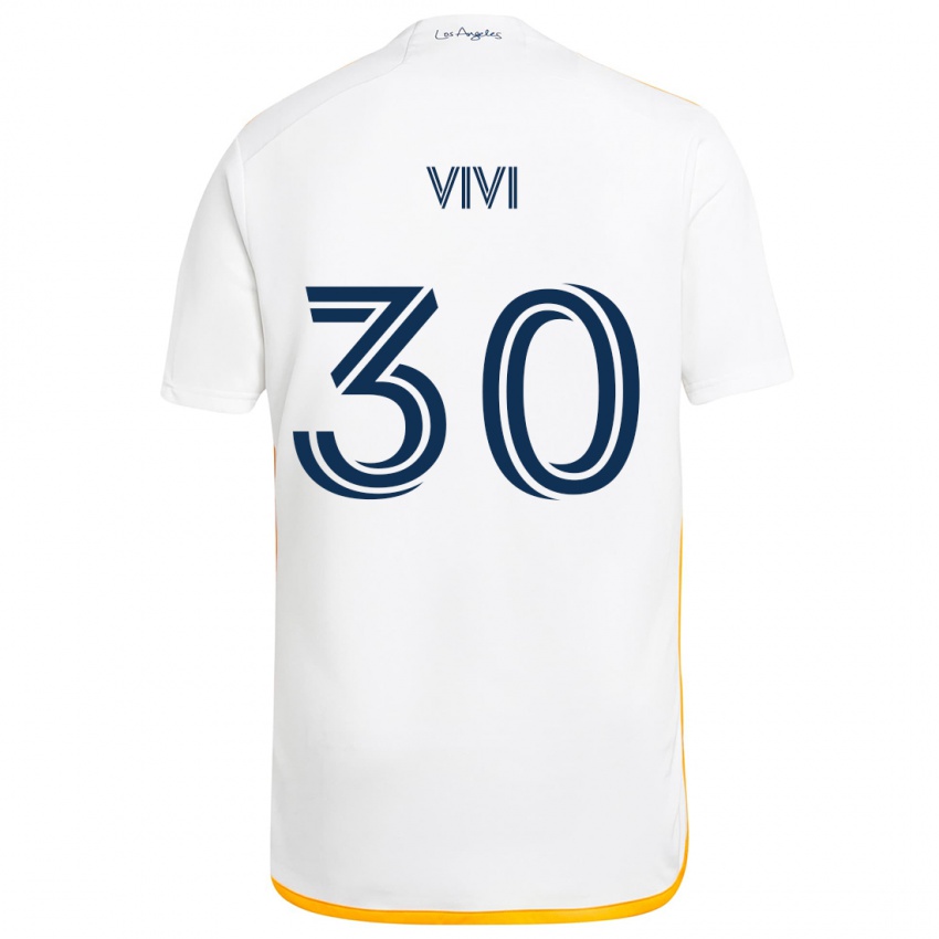 Criança Camisola Gino Vivi #30 Branco Amarelo Principal 2024/25 Camisa Brasil