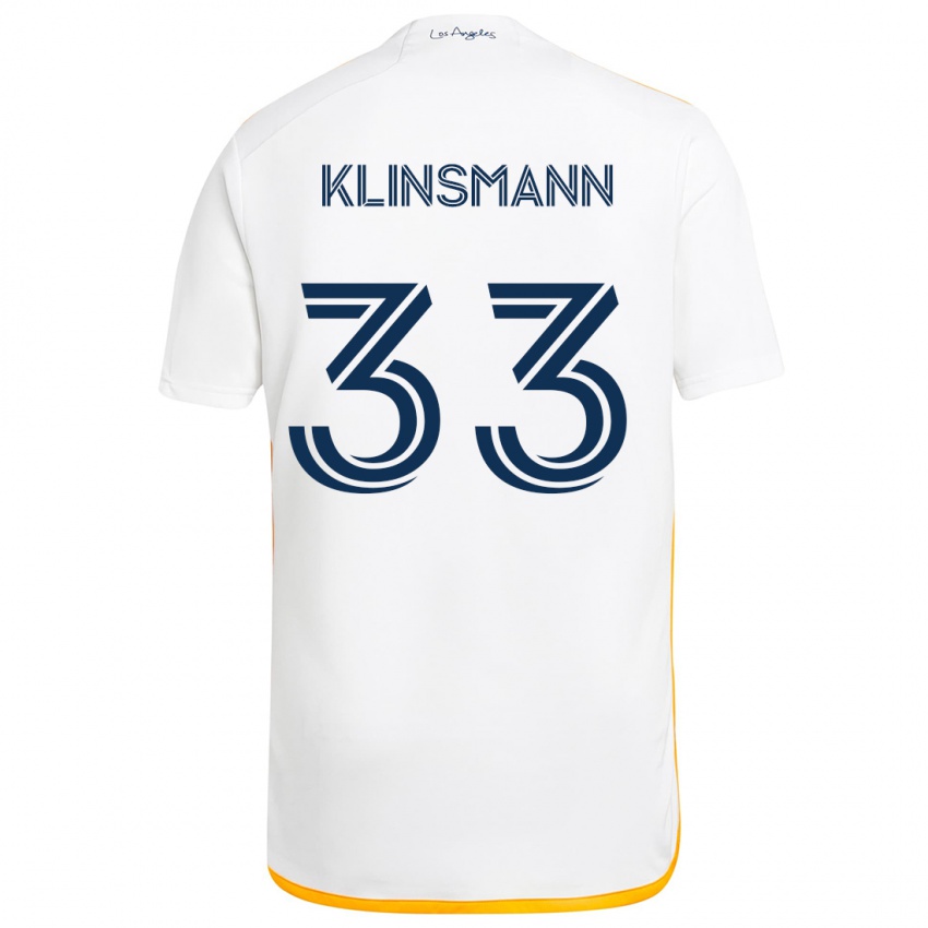 Criança Camisola Jonathan Klinsmann #33 Branco Amarelo Principal 2024/25 Camisa Brasil