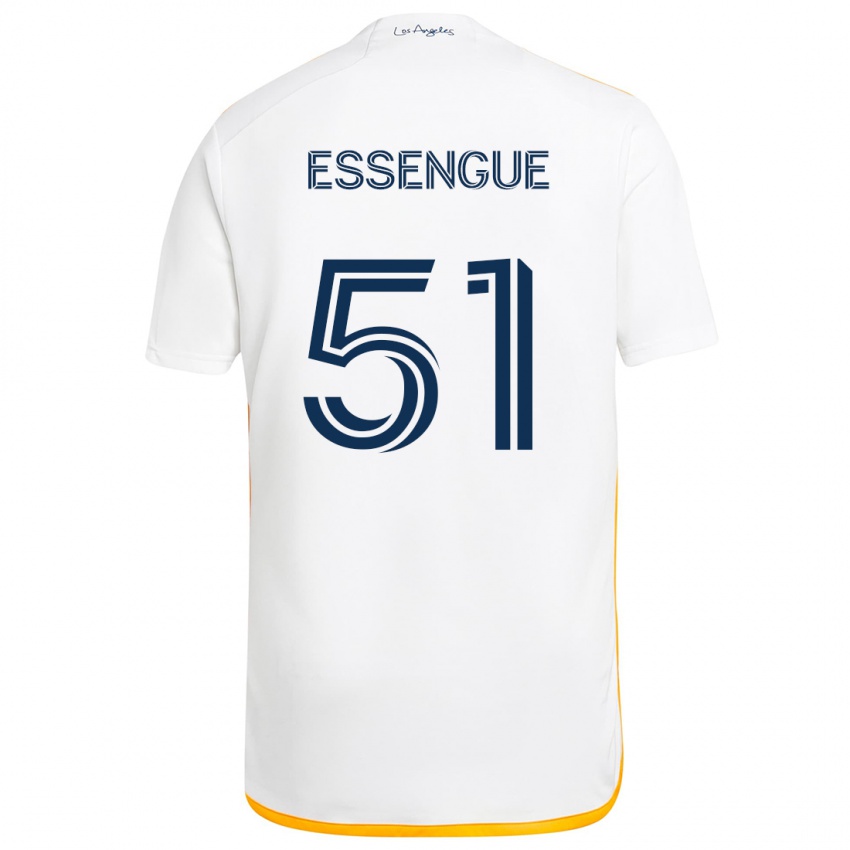 Criança Camisola Ascel Essengue #51 Branco Amarelo Principal 2024/25 Camisa Brasil