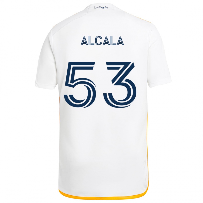 Criança Camisola Álex Alcalá #53 Branco Amarelo Principal 2024/25 Camisa Brasil