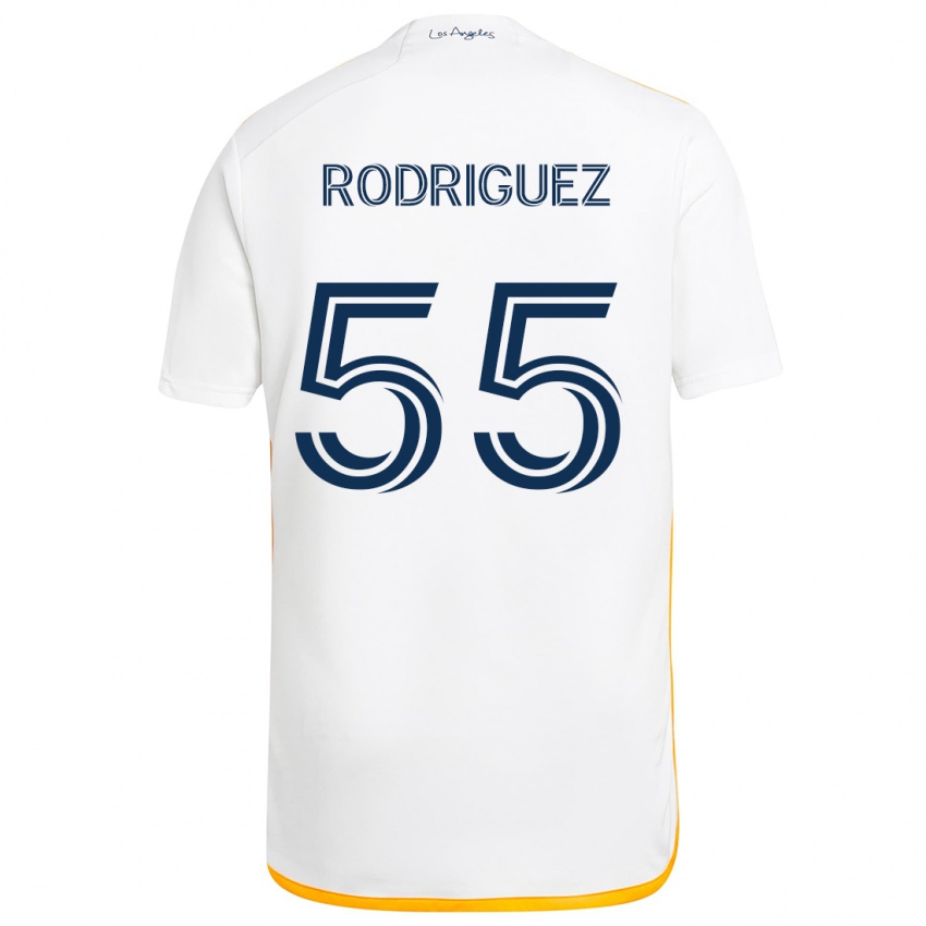 Criança Camisola Diego Rodriguez #55 Branco Amarelo Principal 2024/25 Camisa Brasil