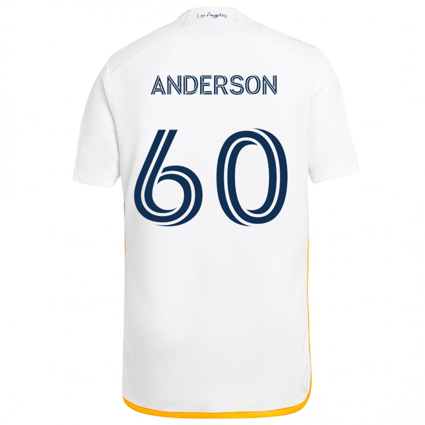 Criança Camisola Nolan Anderson #60 Branco Amarelo Principal 2024/25 Camisa Brasil