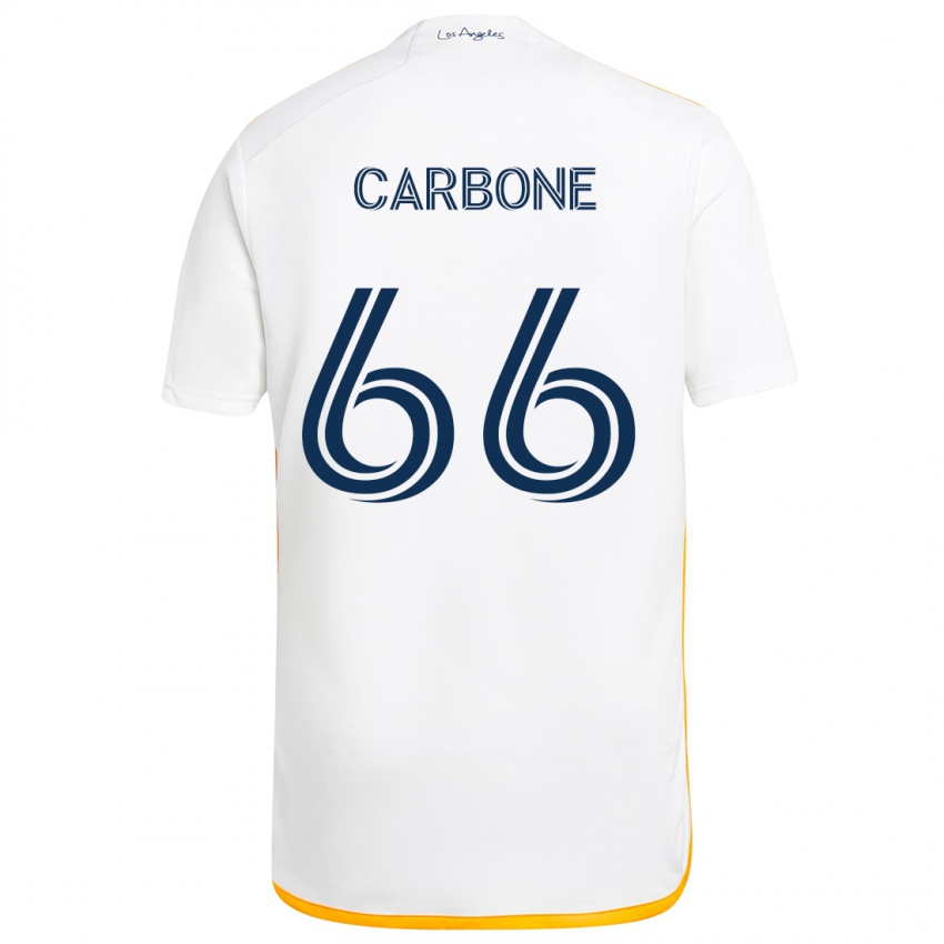 Criança Camisola Matteo Carbone #66 Branco Amarelo Principal 2024/25 Camisa Brasil