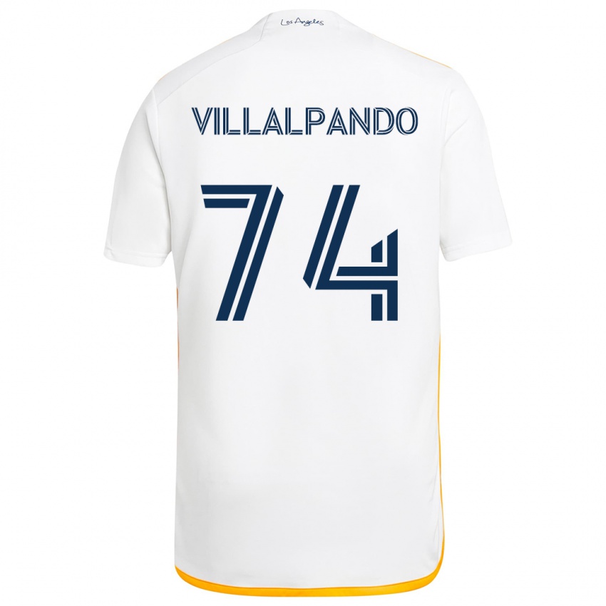 Criança Camisola Sergio Villalpando #74 Branco Amarelo Principal 2024/25 Camisa Brasil