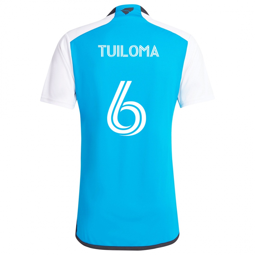 Criança Camisola Bill Tuiloma #6 Branco Azulado Principal 2024/25 Camisa Brasil