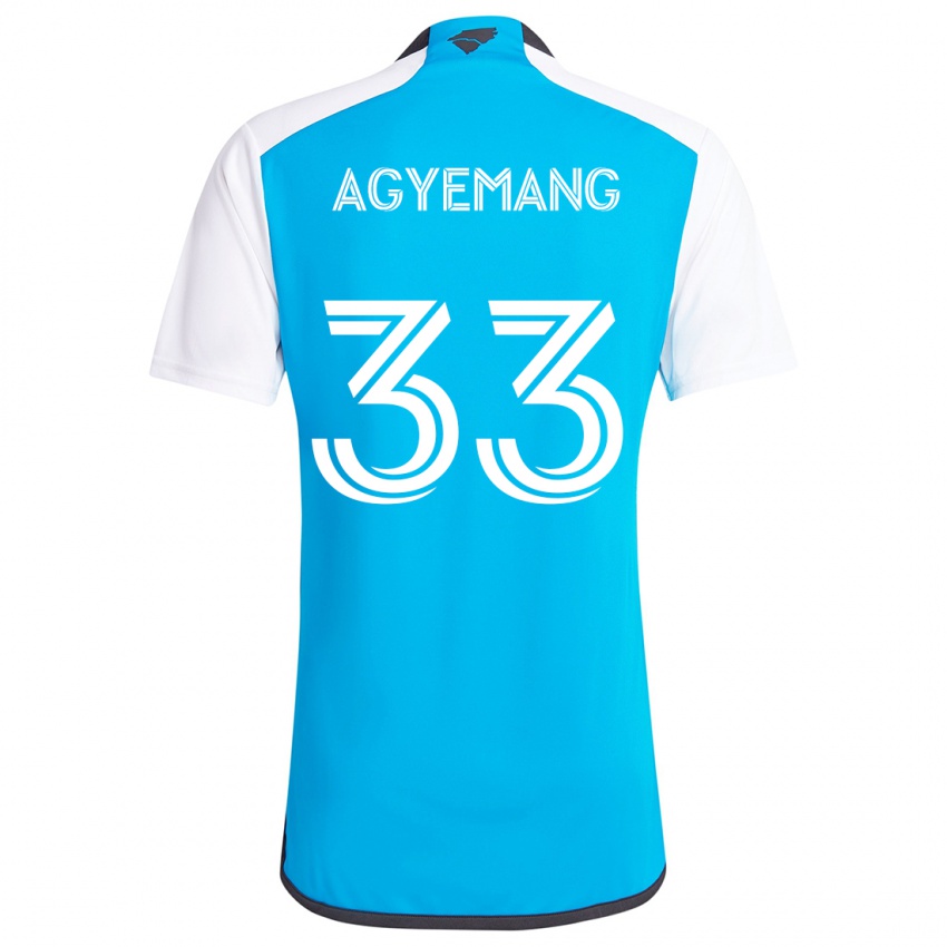 Criança Camisola Patrick Agyemang #33 Branco Azulado Principal 2024/25 Camisa Brasil