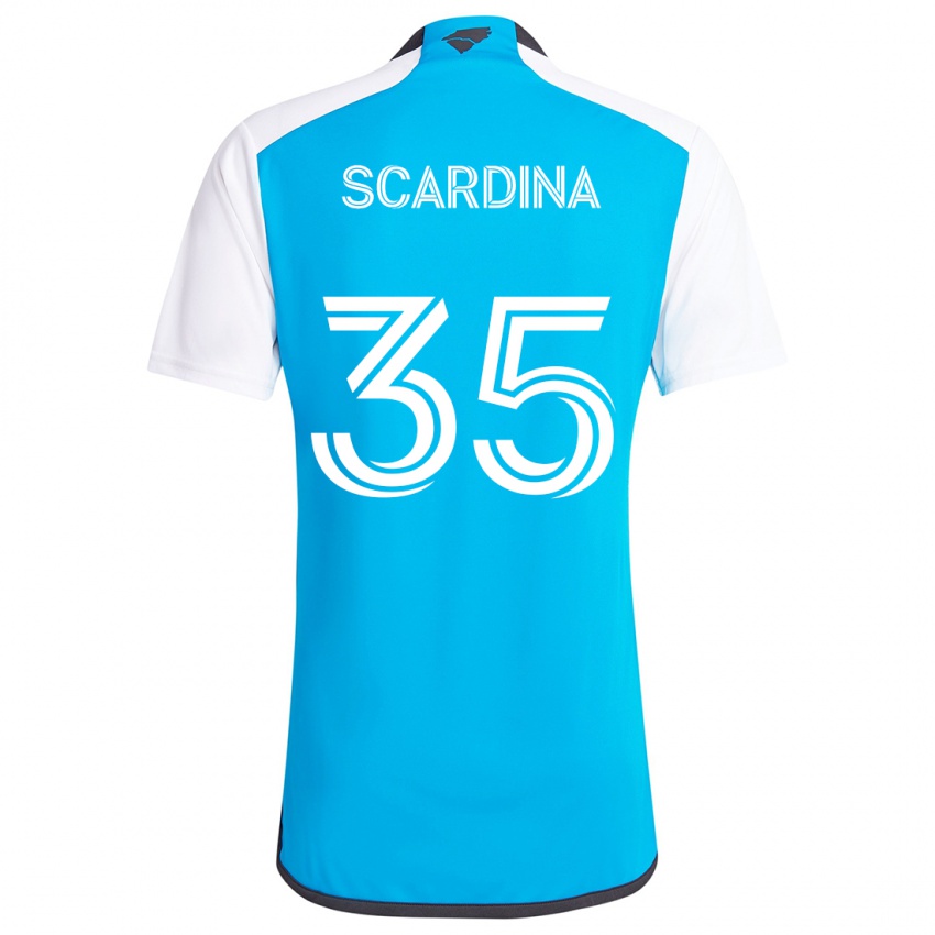 Criança Camisola Nick Scardina #35 Branco Azulado Principal 2024/25 Camisa Brasil