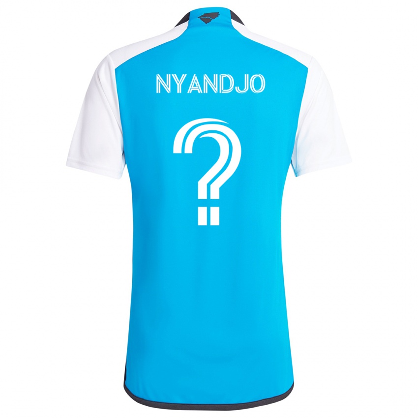 Criança Camisola James Nyandjo #0 Branco Azulado Principal 2024/25 Camisa Brasil