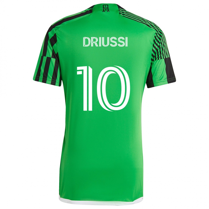 Criança Camisola Sebastián Driussi #10 Verde Preto Principal 2024/25 Camisa Brasil