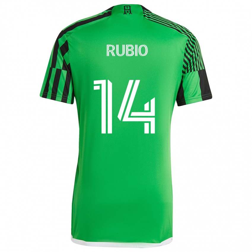 Criança Camisola Diego Rubio #14 Verde Preto Principal 2024/25 Camisa Brasil