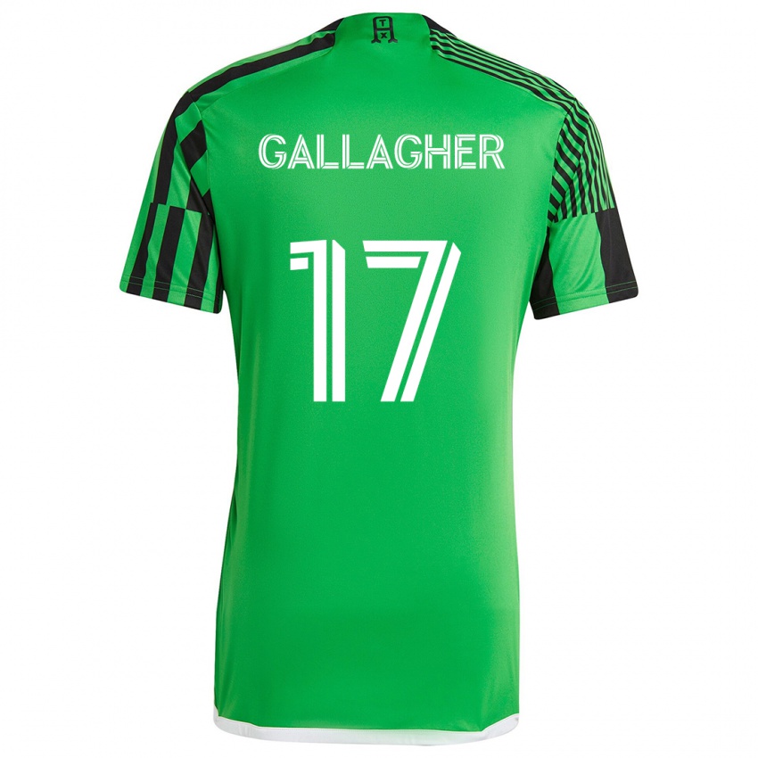 Criança Camisola Jon Gallagher #17 Verde Preto Principal 2024/25 Camisa Brasil