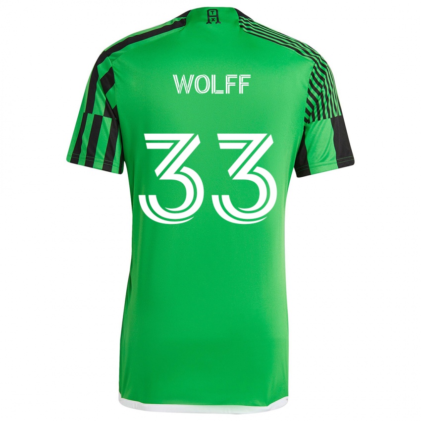 Criança Camisola Owen Wolff #33 Verde Preto Principal 2024/25 Camisa Brasil