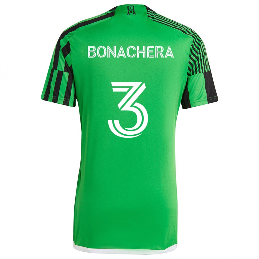 Criança Camisola Rubén Bonachera #3 Verde Preto Principal 2024/25 Camisa Brasil