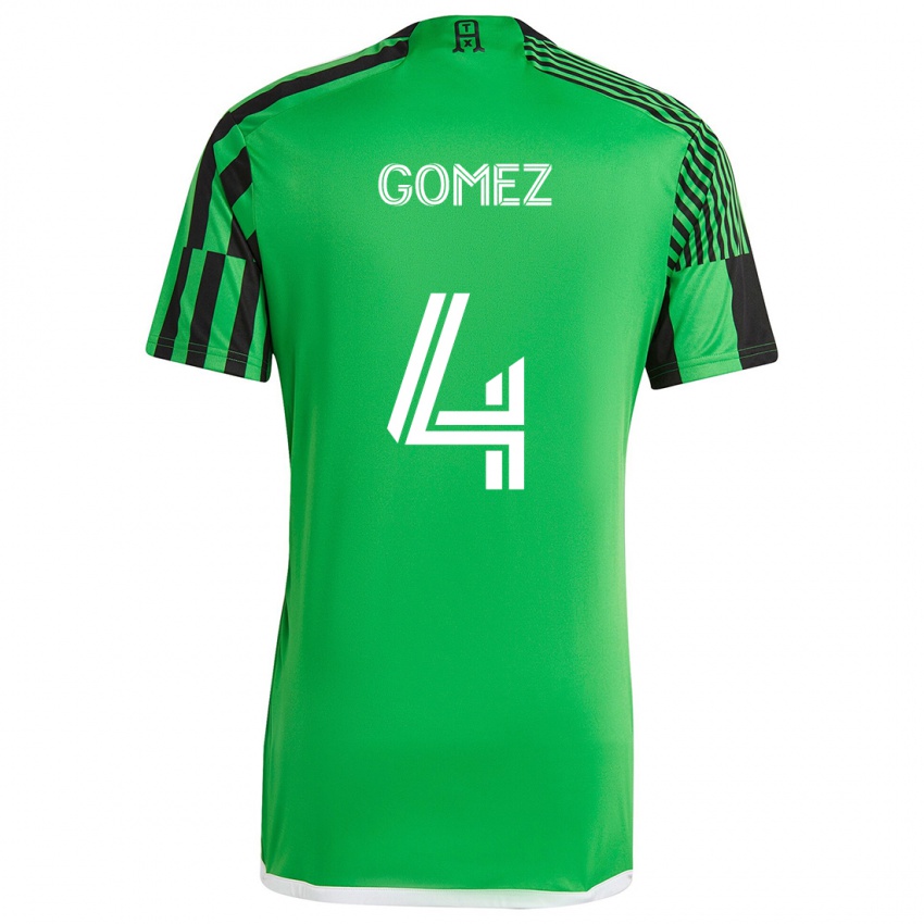 Criança Camisola Antonio Gomez #4 Verde Preto Principal 2024/25 Camisa Brasil