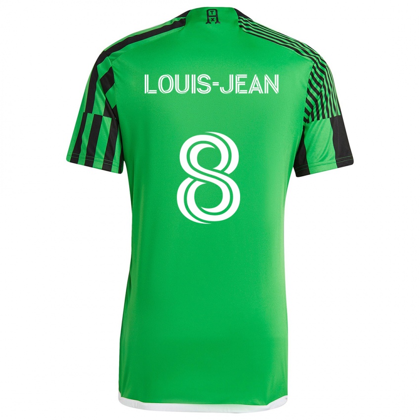 Criança Camisola Steeve Louis-Jean #8 Verde Preto Principal 2024/25 Camisa Brasil