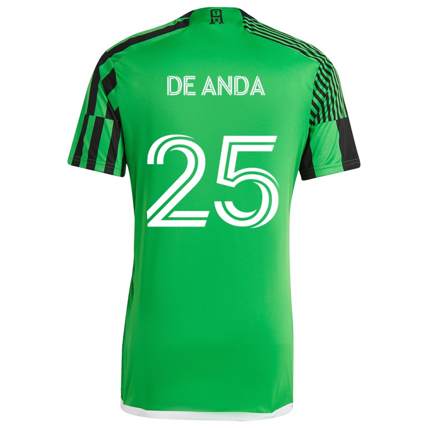 Criança Camisola Anthony De Anda #25 Verde Preto Principal 2024/25 Camisa Brasil