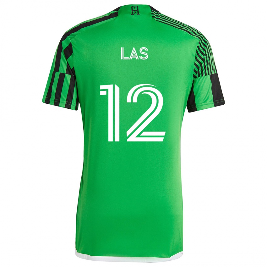 Criança Camisola Damian Las #12 Verde Preto Principal 2024/25 Camisa Brasil