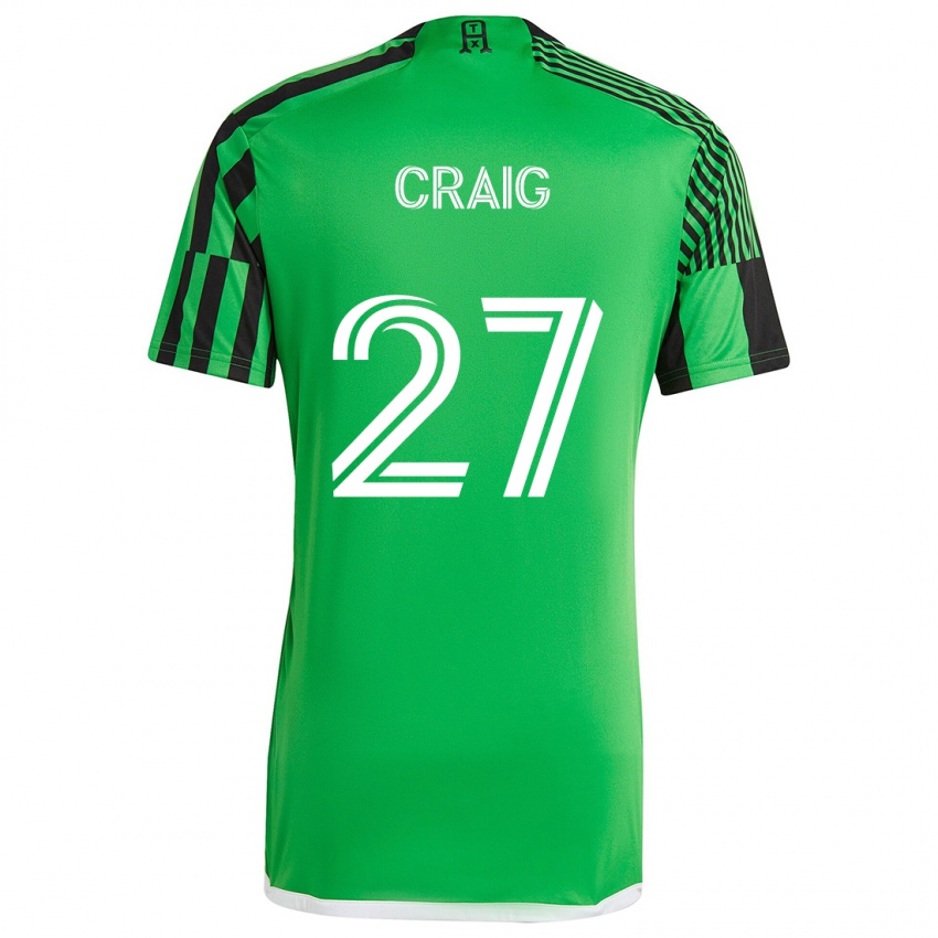 Criança Camisola Brandan Craig #27 Verde Preto Principal 2024/25 Camisa Brasil