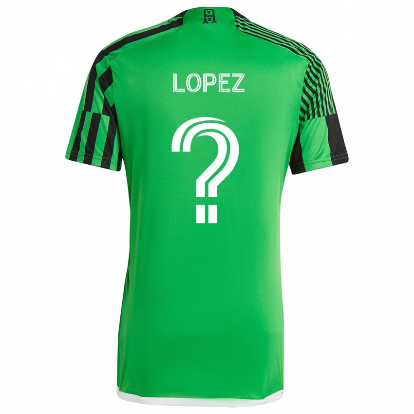 Criança Camisola Eric López #0 Verde Preto Principal 2024/25 Camisa Brasil