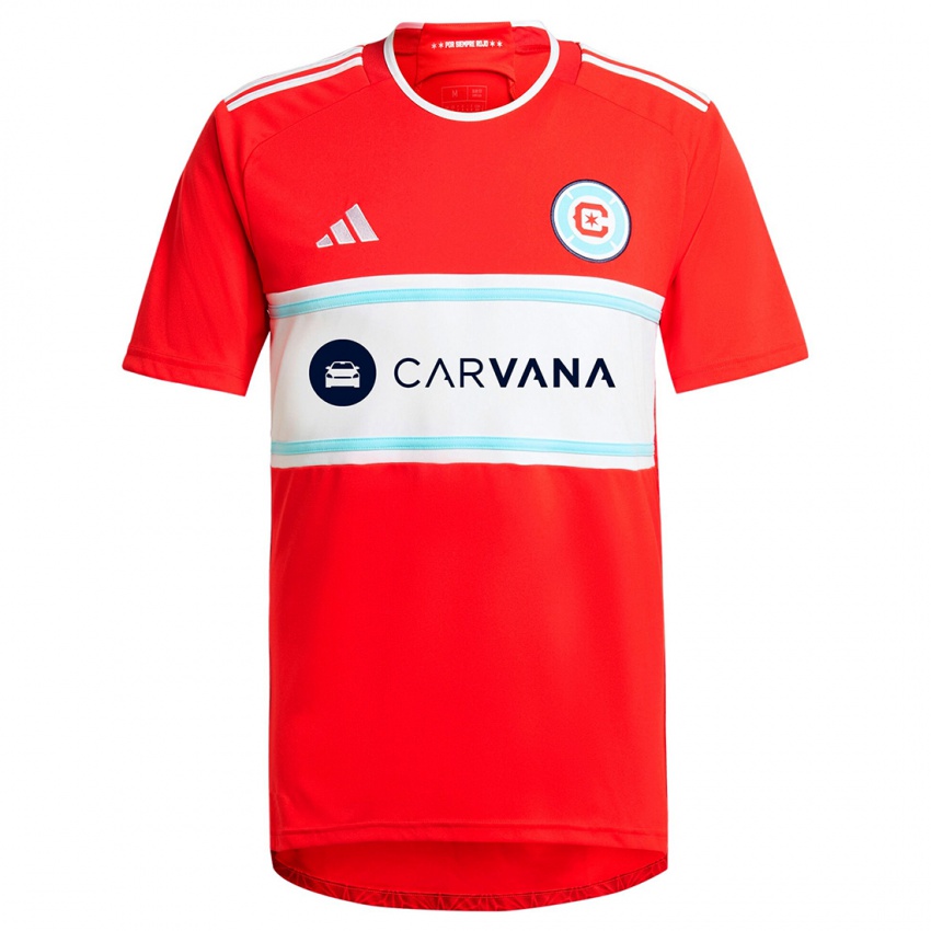 Criança Camisola Wyatt Omsberg #16 Vermelho Branco Principal 2024/25 Camisa Brasil