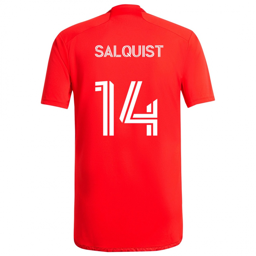 Criança Camisola Tobias Salquist #14 Vermelho Branco Principal 2024/25 Camisa Brasil