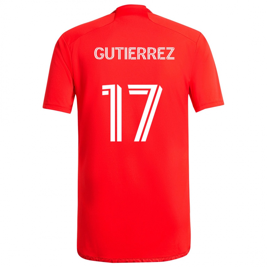 Criança Camisola Brian Gutiérrez #17 Vermelho Branco Principal 2024/25 Camisa Brasil