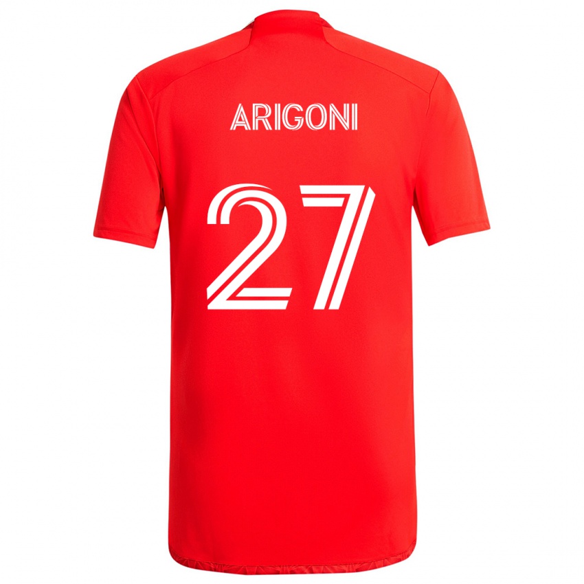 Criança Camisola Allan Arigoni #27 Vermelho Branco Principal 2024/25 Camisa Brasil