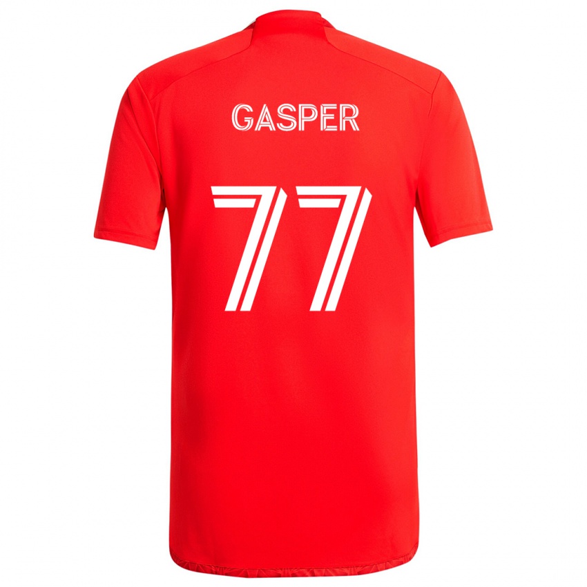 Criança Camisola Chase Gasper #77 Vermelho Branco Principal 2024/25 Camisa Brasil