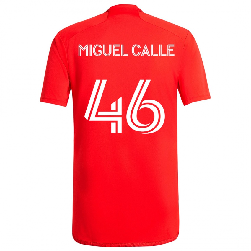 Criança Camisola Juan Miguel Calle #46 Vermelho Branco Principal 2024/25 Camisa Brasil