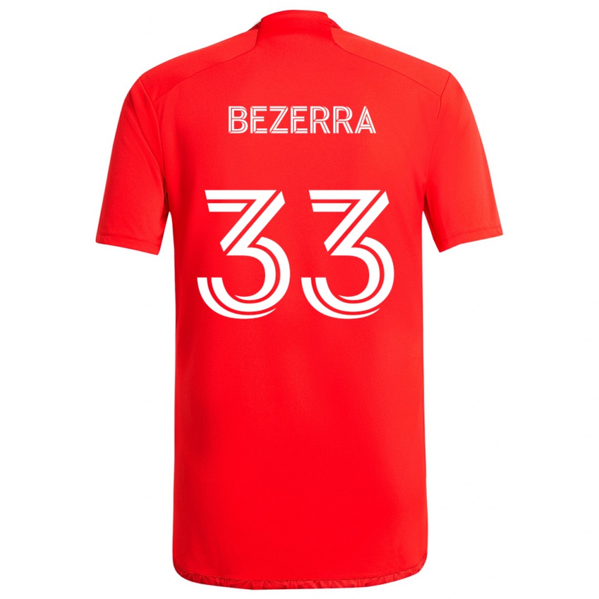 Criança Camisola Victor Bezerra #33 Vermelho Branco Principal 2024/25 Camisa Brasil