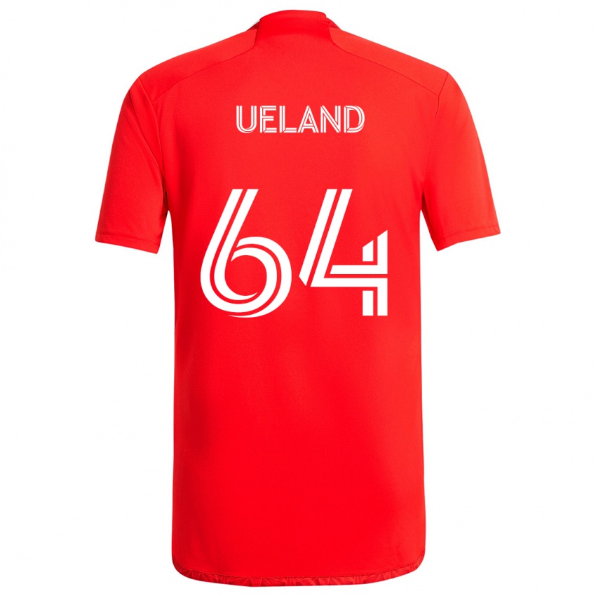 Criança Camisola Andreas Ueland #64 Vermelho Branco Principal 2024/25 Camisa Brasil