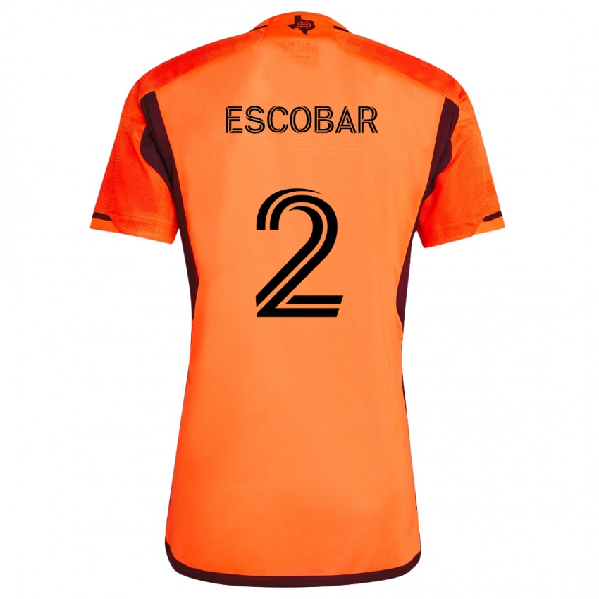 Criança Camisola Franco Escobar #2 Laranja Preto Principal 2024/25 Camisa Brasil