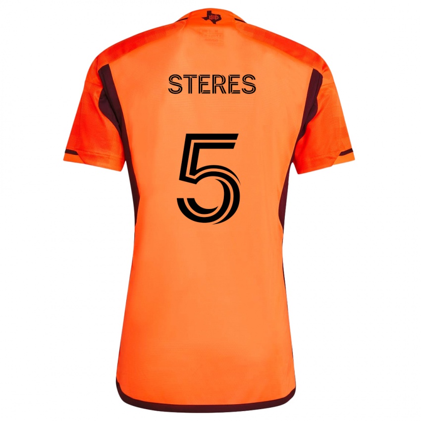 Criança Camisola Daniel Steres #5 Laranja Preto Principal 2024/25 Camisa Brasil