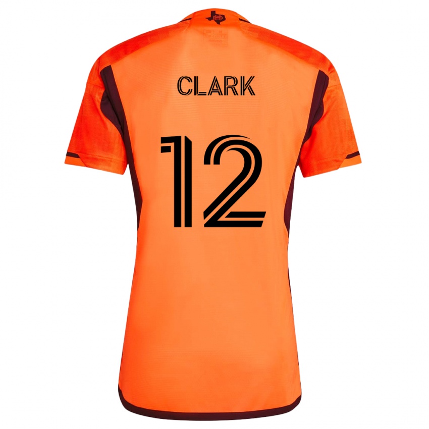 Criança Camisola Steve Clark #12 Laranja Preto Principal 2024/25 Camisa Brasil