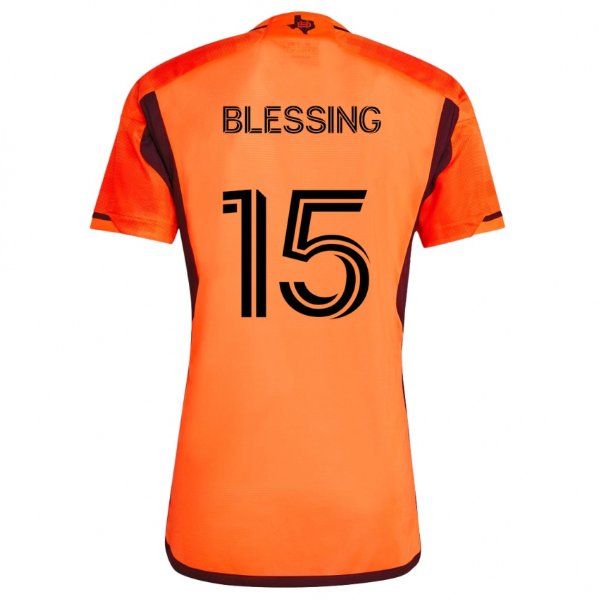 Criança Camisola Latif Blessing #15 Laranja Preto Principal 2024/25 Camisa Brasil