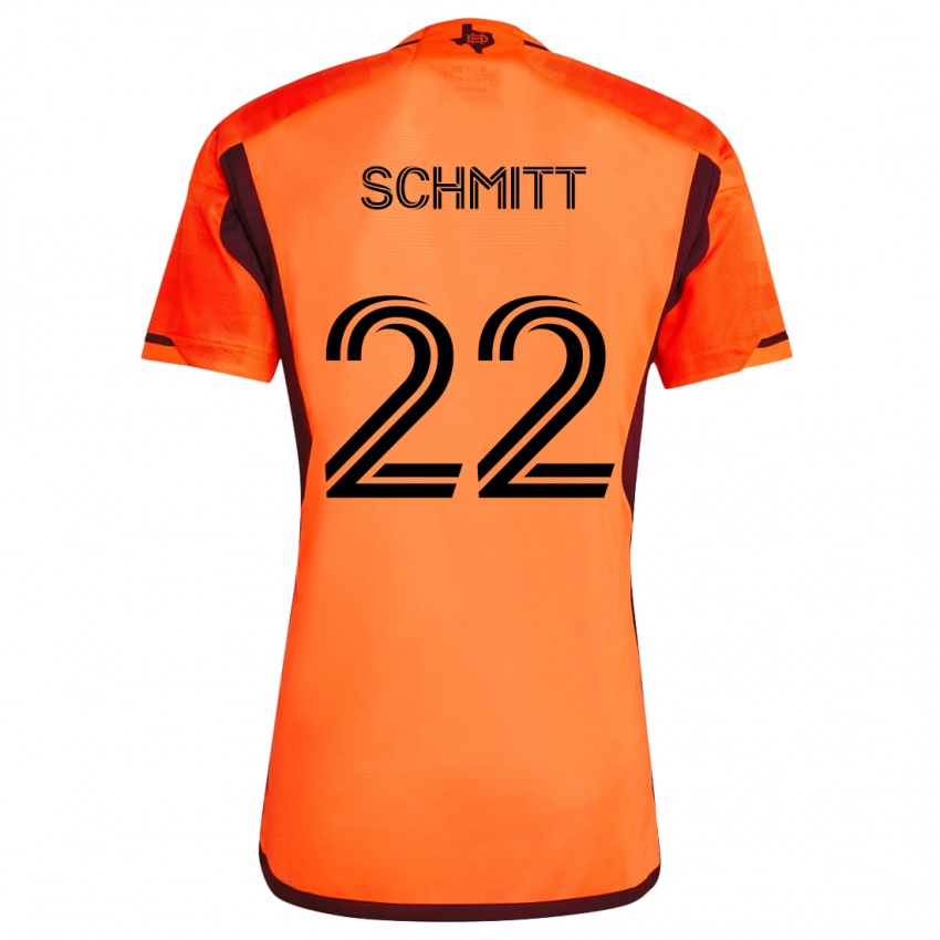 Criança Camisola Tate Schmitt #22 Laranja Preto Principal 2024/25 Camisa Brasil